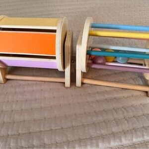 Montessori Colorful Wooden Baby Spinner Toy